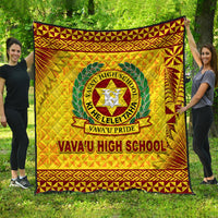 Tonga Vava'u High School Premium Quilt Simplified Version - Gold LT8 Gold - Polynesian Pride