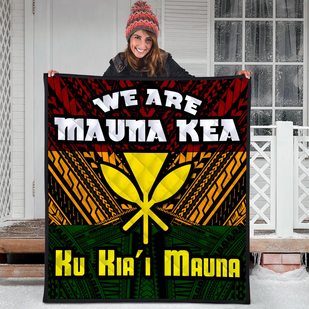 Hawaii Mauna Kea Kanaka Polynesian Premium Quilt - Hill Style - AH - Polynesian Pride