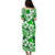 Hibiscus Puletasi Dress Green Fiji Patterns LT6 - Polynesian Pride