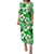 Hibiscus Puletasi Dress Green Fiji Patterns LT6 Women Green - Polynesian Pride