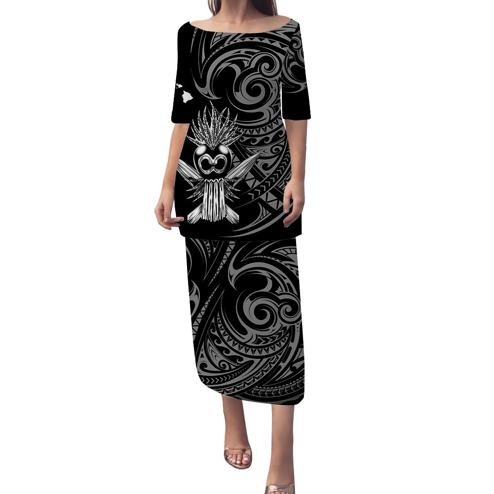 (Custom Personalised) Hawaii Ikaika Warrior Puletasi Dress - LT2 - Polynesian Pride