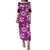 Polynesian Puletasi Dress Tropical Hibiscus Flower With Tapa Pattern Ver.03 LT14 Pink - Polynesian Pride