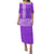 Polynesian Puletasi Dress Tropical Flower Mix Polynesian Pattern Ver.01 LT14 Purple - Polynesian Pride