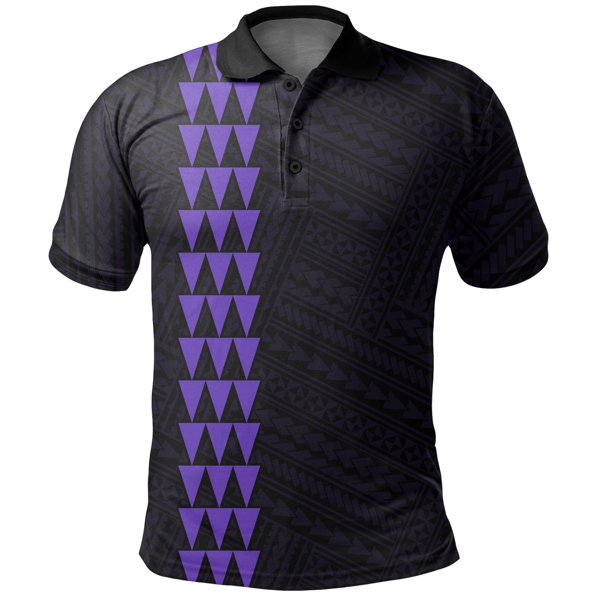 Hawaii Kanaka Map Polo Shirt Purple - Polynesian Pride