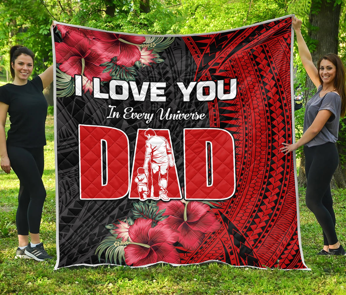 Happy Fathers Day Premium Quilt Polynesian Best Dad Ever LT13 - Polynesian Pride