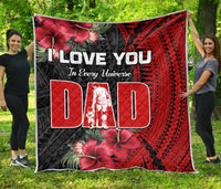 Happy Fathers Day Premium Quilt Polynesian Best Dad Ever LT13 - Polynesian Pride