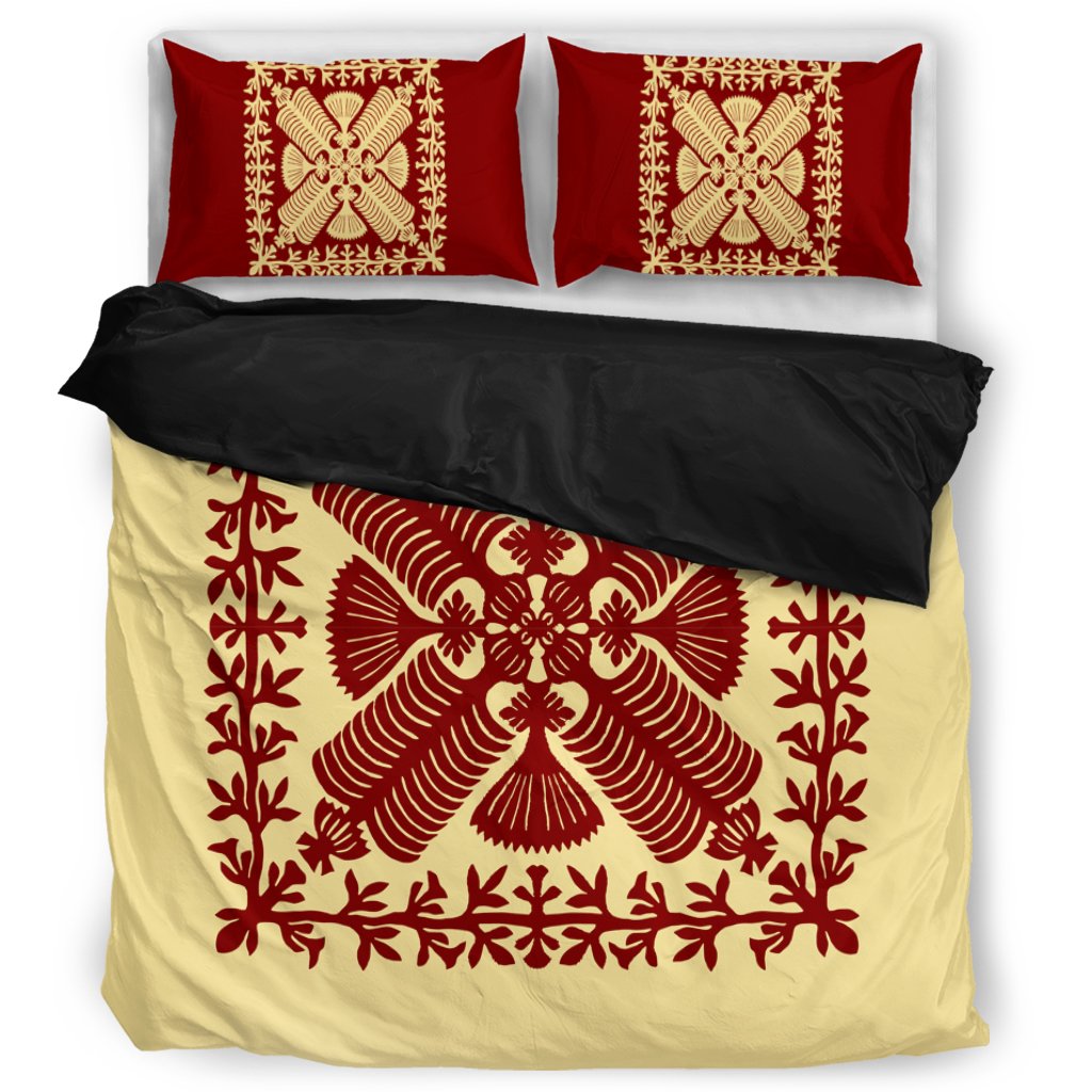 Hawaii Bedding Set - Queen Kapi'olani's Quilting Style Bedding Set AH - Polynesian Pride