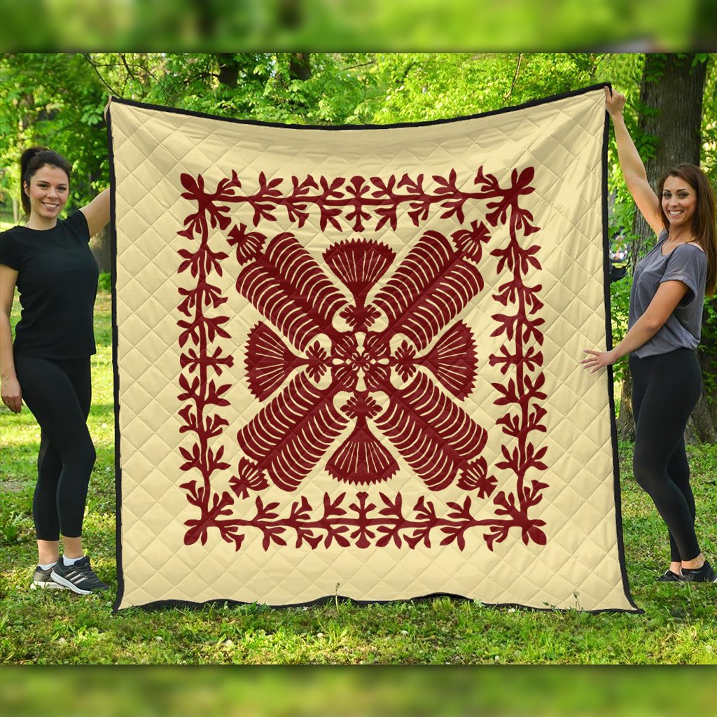 Hawaii Quilt - Queen Kapi'olani's Quilting Style Quilt - AH - Polynesian Pride