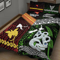 New Zealand And Papua New Guinea Quilt Bed Set Together - Green LT8 - Polynesian Pride