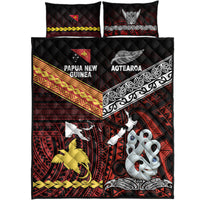 New Zealand And Papua New Guinea Quilt Bed Set Together - Red LT8 - Polynesian Pride