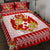 (Custom Personalised) Tonga Quilt Bed Set Red Style