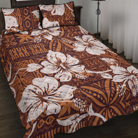 Polynesian Quilt Bed Set - Tribal Vintage Hibiscus Flowers - Polynesian Pride