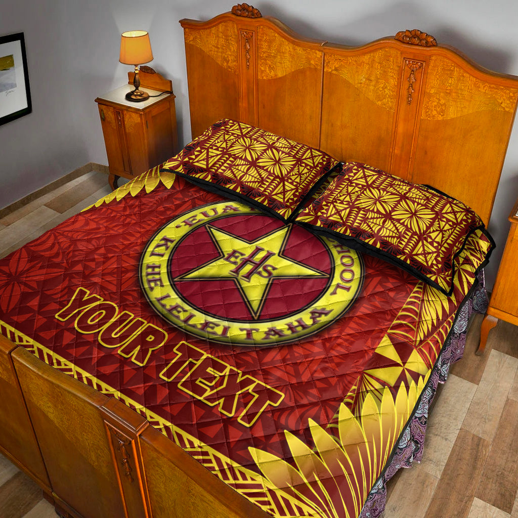 (Custom Personalised) Tonga Eua High School Quilt Bed Set Simplified Version LT8 - Polynesian Pride