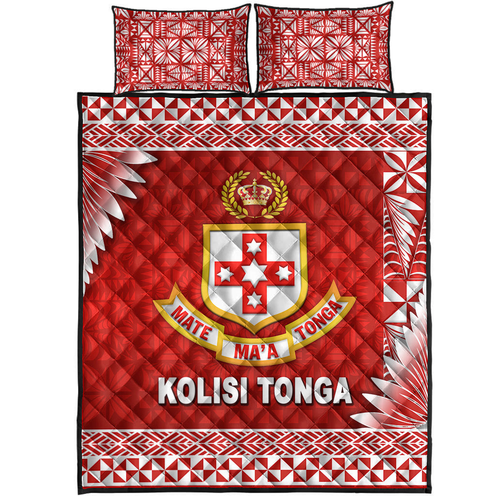 Tonga Kolisi Tonga College Quilt Bed Set Simplified Version LT8 - Polynesian Pride