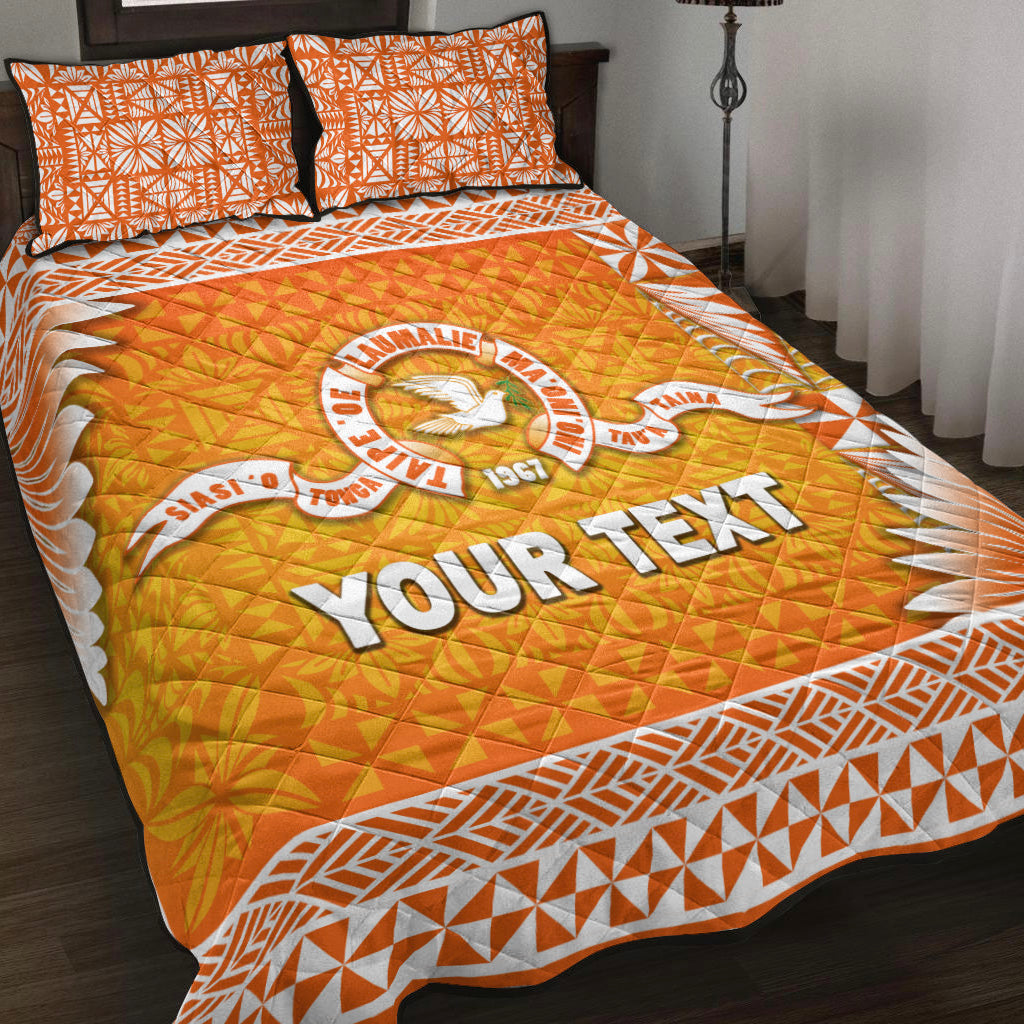 (Custom Personalised) Tonga Tailulu College Quilt Bed Set Simplified Version LT8 Orange - Polynesian Pride