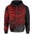 Tahiti Polynesian Hoodie Red Turtle Hibiscus Flowing Unisex RED - Polynesian Pride
