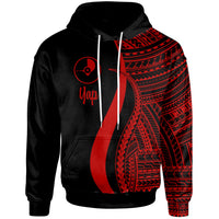 Yap Hoodie Red Tentacle Tribal Pattern Unisex Red - Polynesian Pride