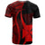 Wallis and Futuna Custom T Shirt Red Micronesian Tentacle Tribal Pattern - Polynesian Pride