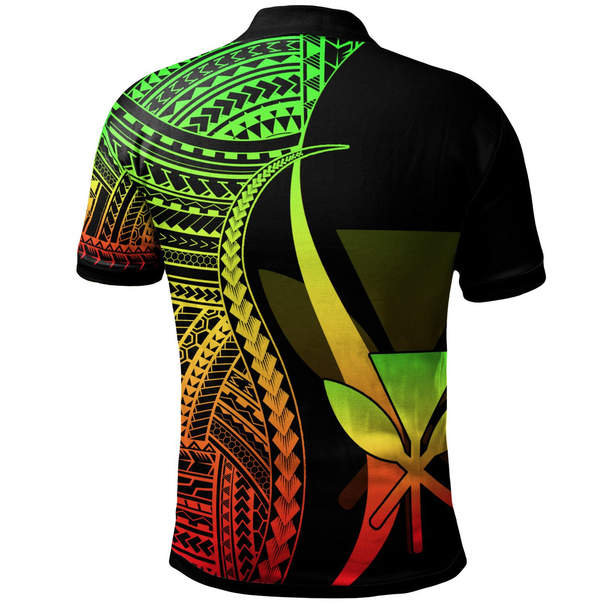 Hawaii Polo Shirt Reggae Polynesian Tentacle Tribal Pattern - Polynesian Pride