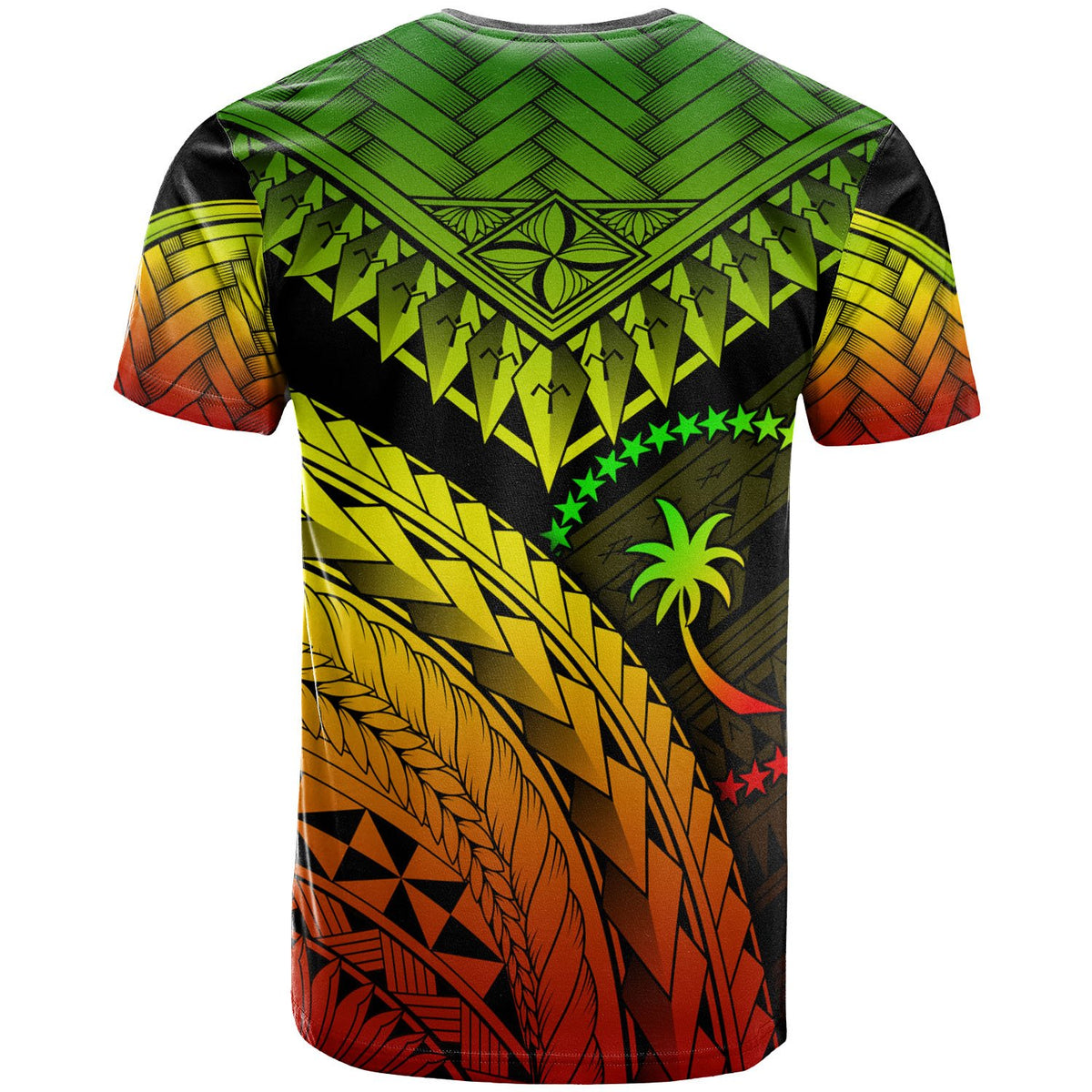 Chuuk T Shirt Reggae Polynesian Necklace and Lauhala - Polynesian Pride