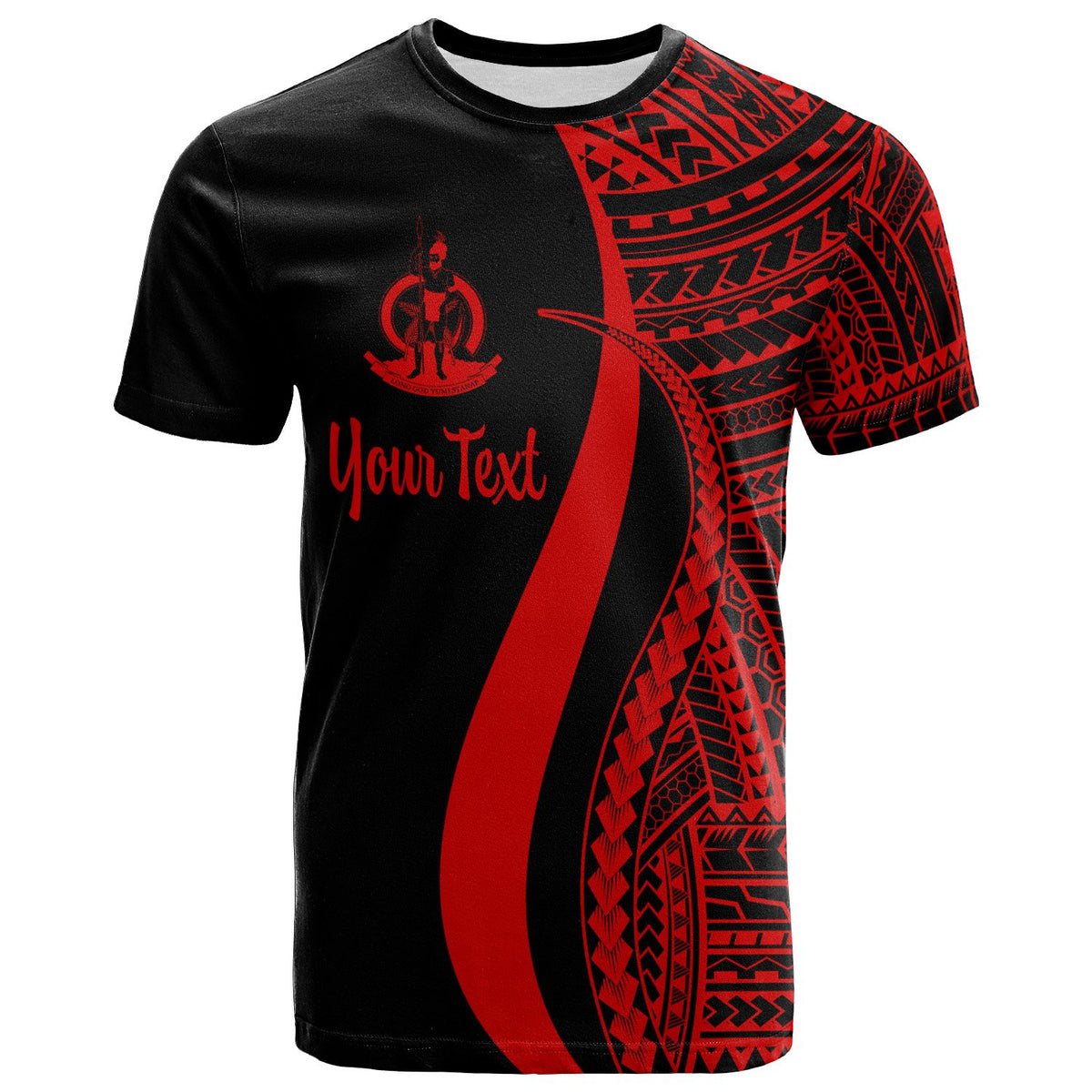 Vanuatu Custom T Shirt Red Micronesian Tentacle Tribal Pattern Unisex Red - Polynesian Pride