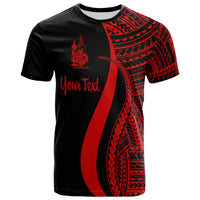 New Caledonia Custom T Shirt Red Micronesian Tentacle Tribal Pattern Unisex Red - Polynesian Pride