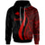 Papua New Guinea Custom Hoodie Red Tentacle Tribal Pattern Unisex Red - Polynesian Pride