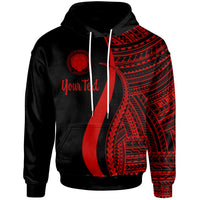 Northern Mariana Islands Custom Hoodie Red Tentacle Tribal Pattern Unisex Red - Polynesian Pride