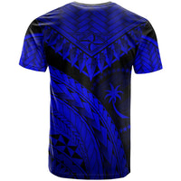 Chuuk T Shirt Royal Blue Polynesian Necklace and Lauhala - Polynesian Pride