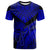 American Samoa Custom T Shirt Royal Blue Polynesian Necklace and Lauhala Unisex Art - Polynesian Pride