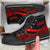 Hawaii High Top Shoes Red - Polynesian Tentacle Tribal Pattern Unisex Black - Polynesian Pride