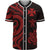 Wallis and Futuna Baseball Shirt - Red Tentacle Turtle Unisex Red - Polynesian Pride