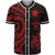 Nauru Baseball Shirt - Red Tentacle Turtle Unisex White - Polynesian Pride