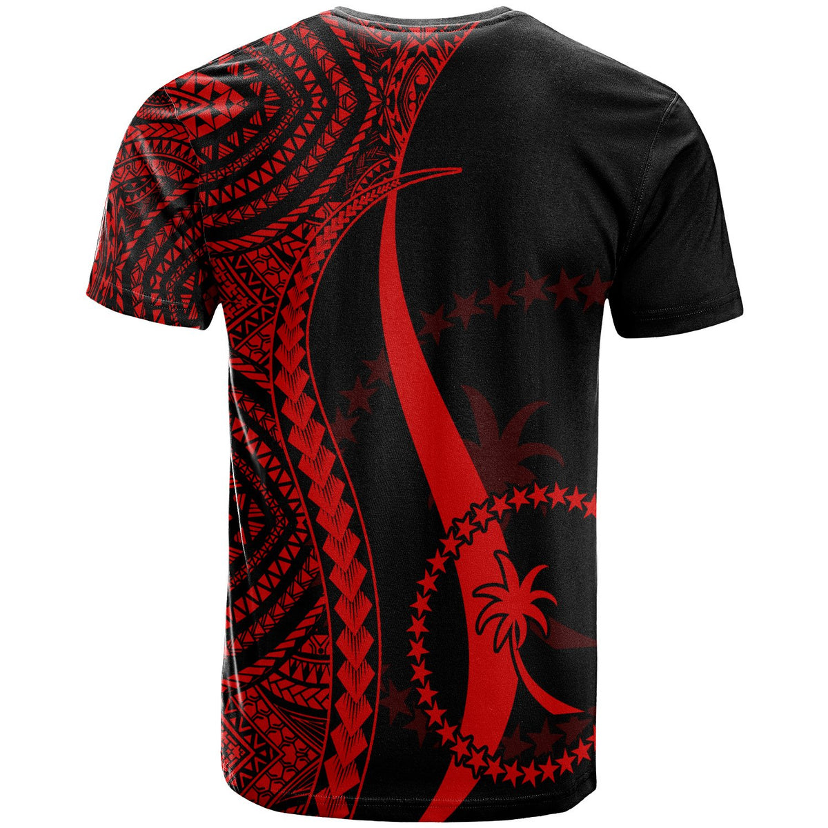 Chuuk Custom T Shirt Red Micronesian Tentacle Tribal Pattern - Polynesian Pride