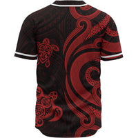 Guam Baseball Shirt - Red Tentacle Turtle - Polynesian Pride