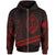 Guam Zip Hoodie In My Heart Style Red Polynesian Patterns Unisex Black - Polynesian Pride