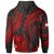 Tahiti Polynesian Hoodie Red Plumeria - Polynesian Pride
