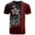 Polynesian Custom T Shirt Red Turtle with Hook Unisex RED - Polynesian Pride