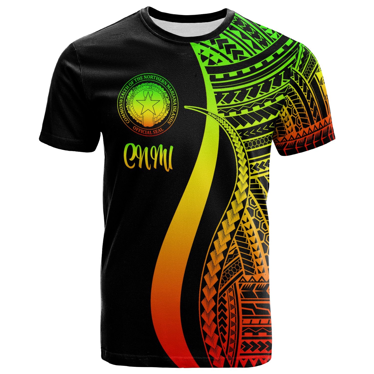 Northern Mariana Islands T Shirt Reggae Polynesian Tentacle Tribal Pattern Unisex Reggae - Polynesian Pride
