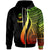 Guam Zip up Hoodie Reggae Tentacle Tribal Pattern Unisex Reggae - Polynesian Pride