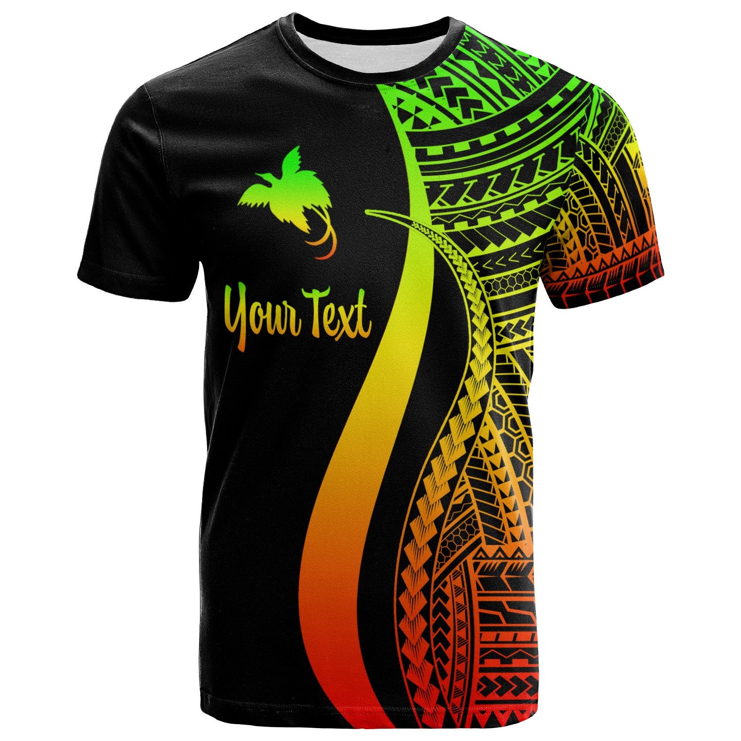 Papua New Guinea Custom T Shirt Reggae Micronesian Tentacle Tribal Pattern Unisex Reggae - Polynesian Pride