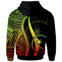 Chuuk Custom Zip up Hoodie Reggae Tentacle Tribal Pattern - Polynesian Pride