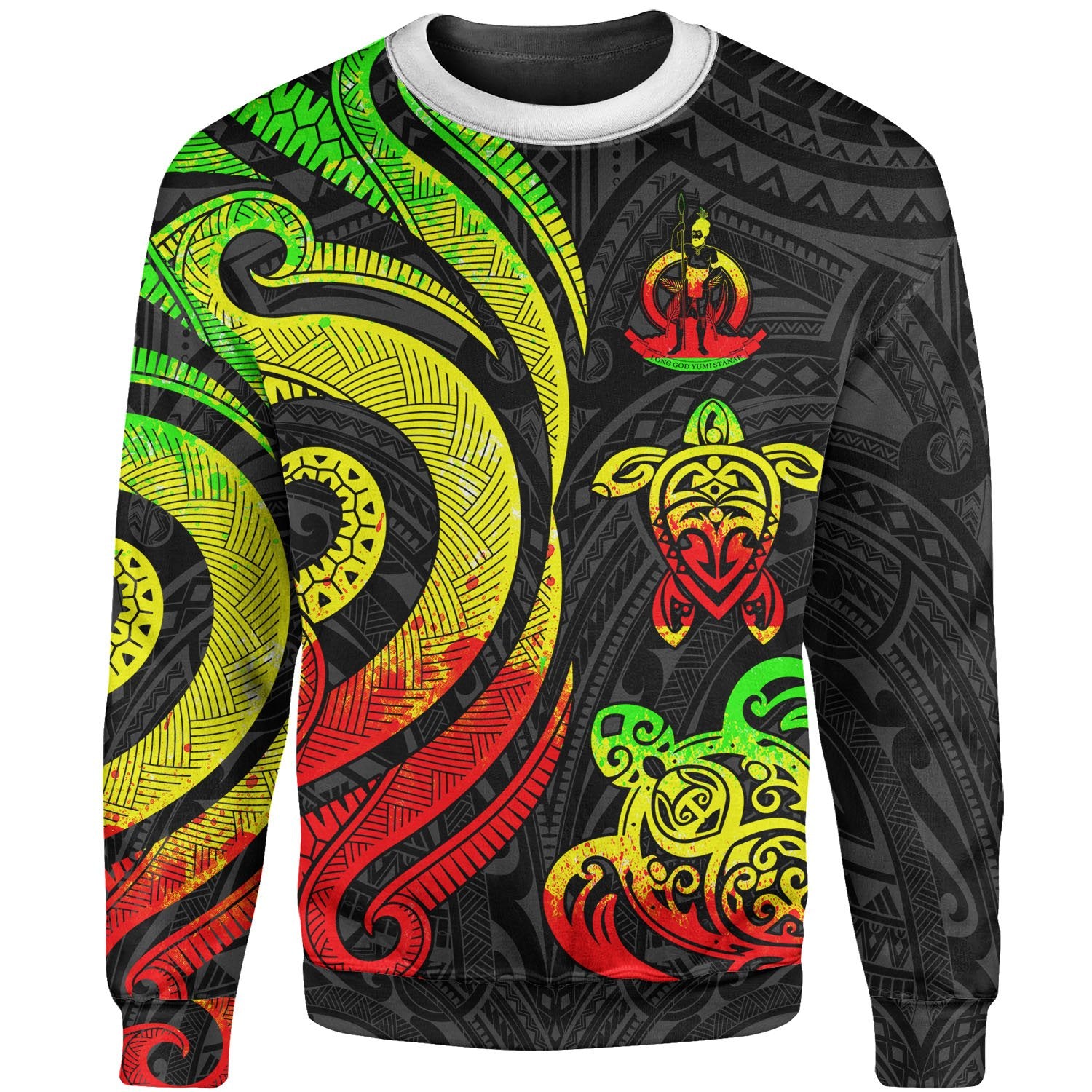 Vanuatu Sweater - Reggae Tentacle Turtle Unisex Reggae - Polynesian Pride