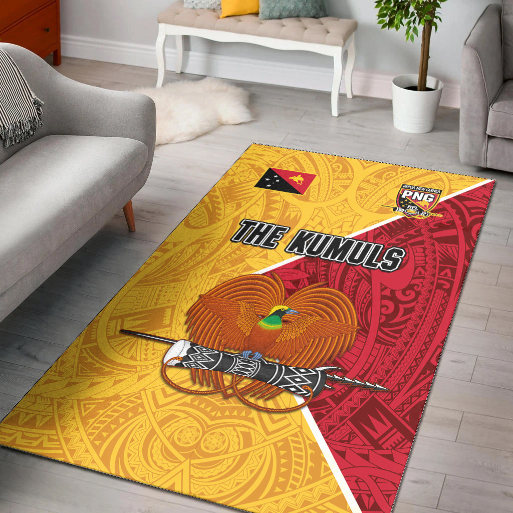 The Kumuls PNG Area Rug Papua New Guinea Polynesian Dynamic Style LT14 Yellow - Polynesian Pride