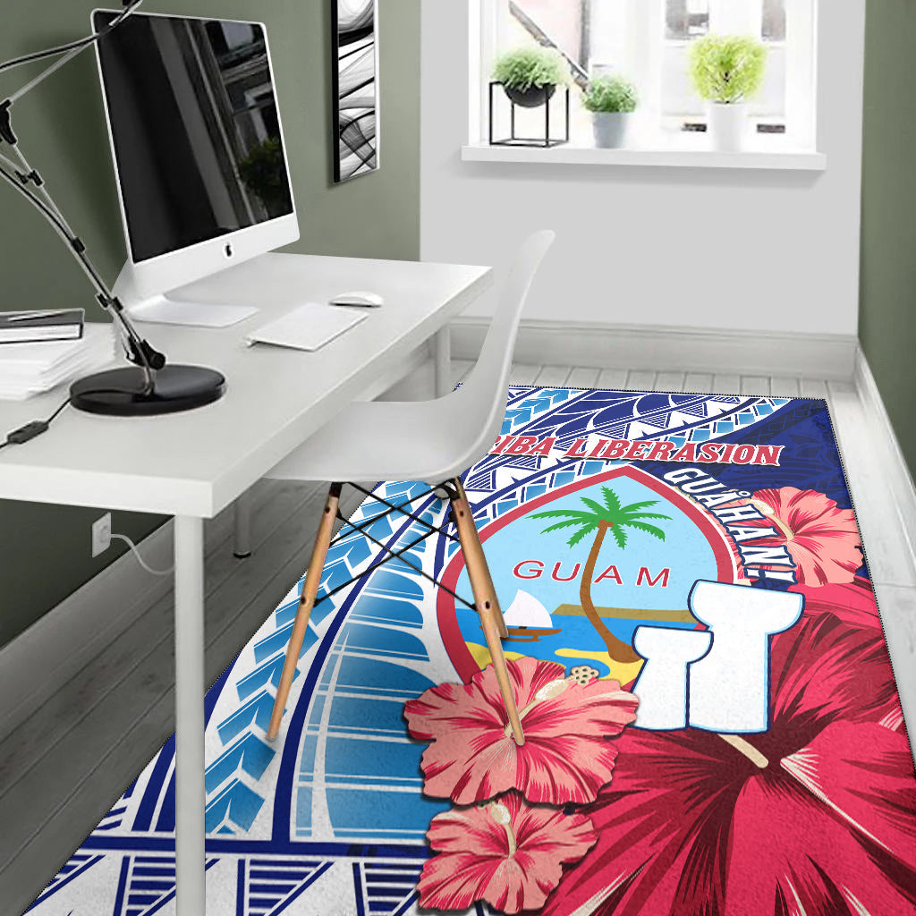 Guam Chamorro Area Rug Happy Liberation Day Latte Stone LT13 - Polynesian Pride