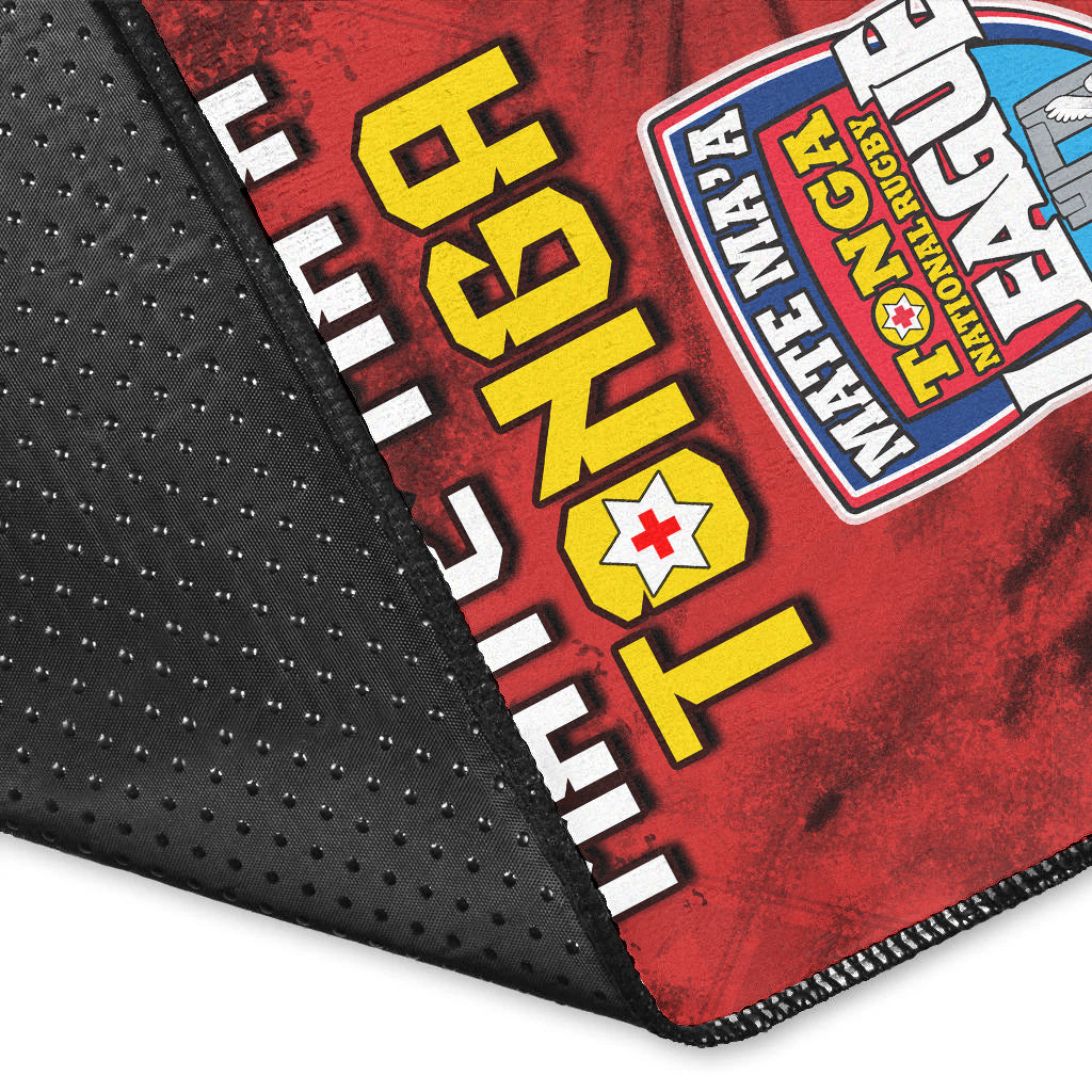 Tonga Rugby MMT Area Rug Ngatu Mate Maa Tonga Grunge LT13 - Polynesian Pride