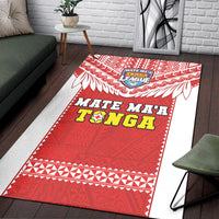 Tonga Rugby Area Rug Mate Maa Tonga Pacific Ngatu White LT14 - Polynesian Pride