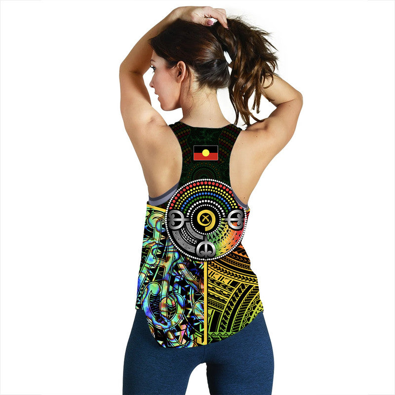 Vanuatu Mix Maori And Aboriginal Women Tank Top LT6 - Polynesian Pride