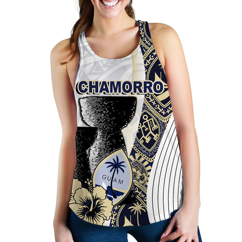 Guam Chamorro Women Tank Top White Style LT6 white - Polynesian Pride