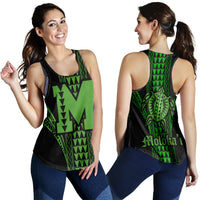 Molokai Island Polynesian Racerback Tank - Comely Style - AH Green - Polynesian Pride